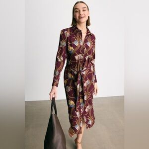 LAUREN RALPH LAUREN Fayella Long Sleeve Travel Equestrian Tie Waist 14 VGUC